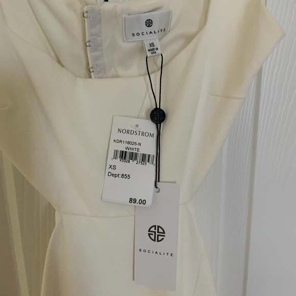 SOCIALITE Cutout Body-Con Midi Dress White NWT - Picture 5 of 7